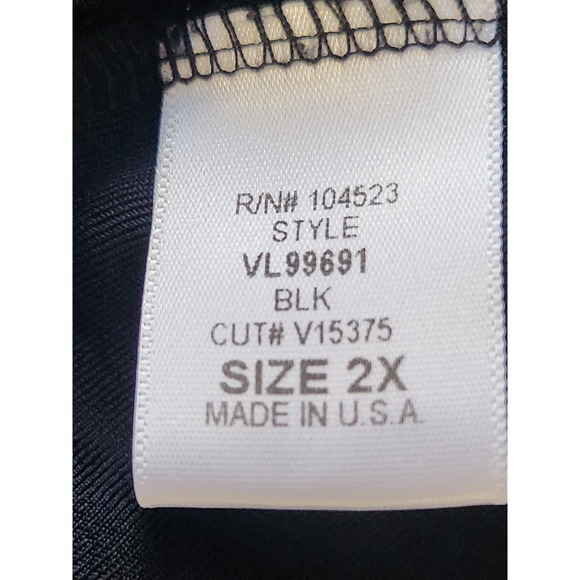 Vikki Vi Cardigan Jacket Size 2X Black Abstract Slinky Knit Textured Layering - Picture 15 of 16